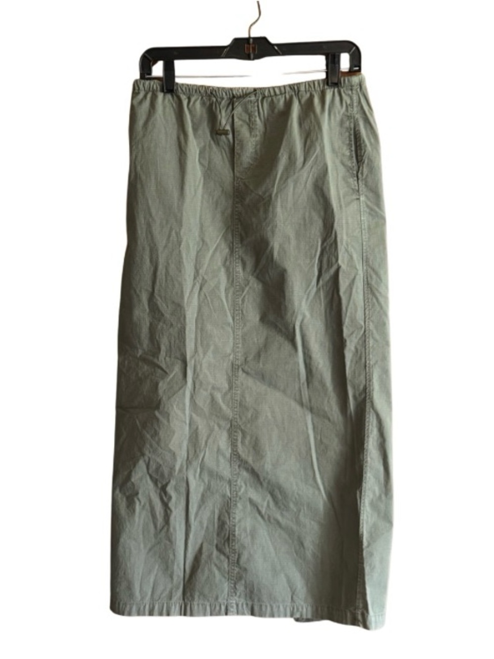 Zara Maxi Skirt Sage Green Elastic Drawstring Waist